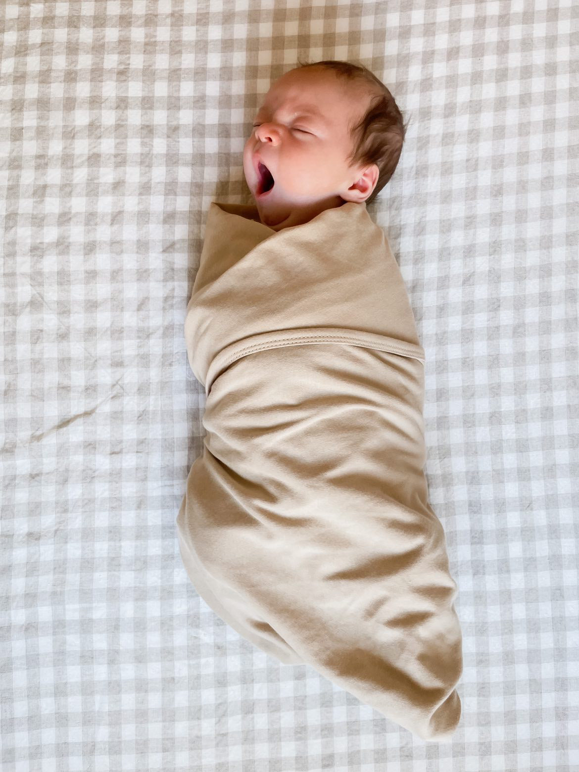 Jersey Swaddle & Matching Head Piece - Desert