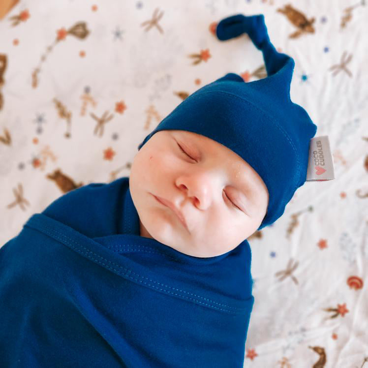 Knotted Beanie - Sapphire