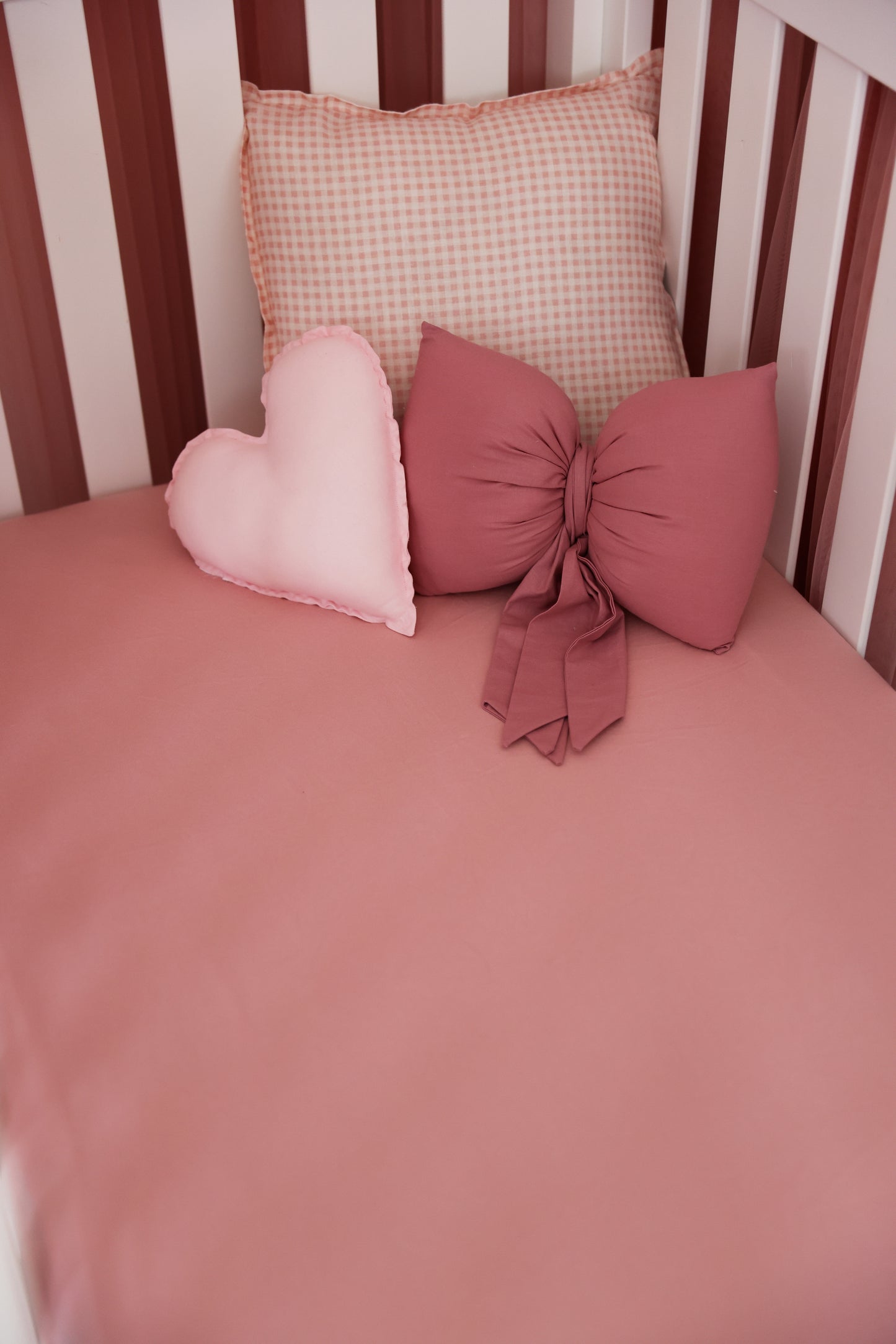 Jersey Cotton Fitted Cot Sheet - Rose