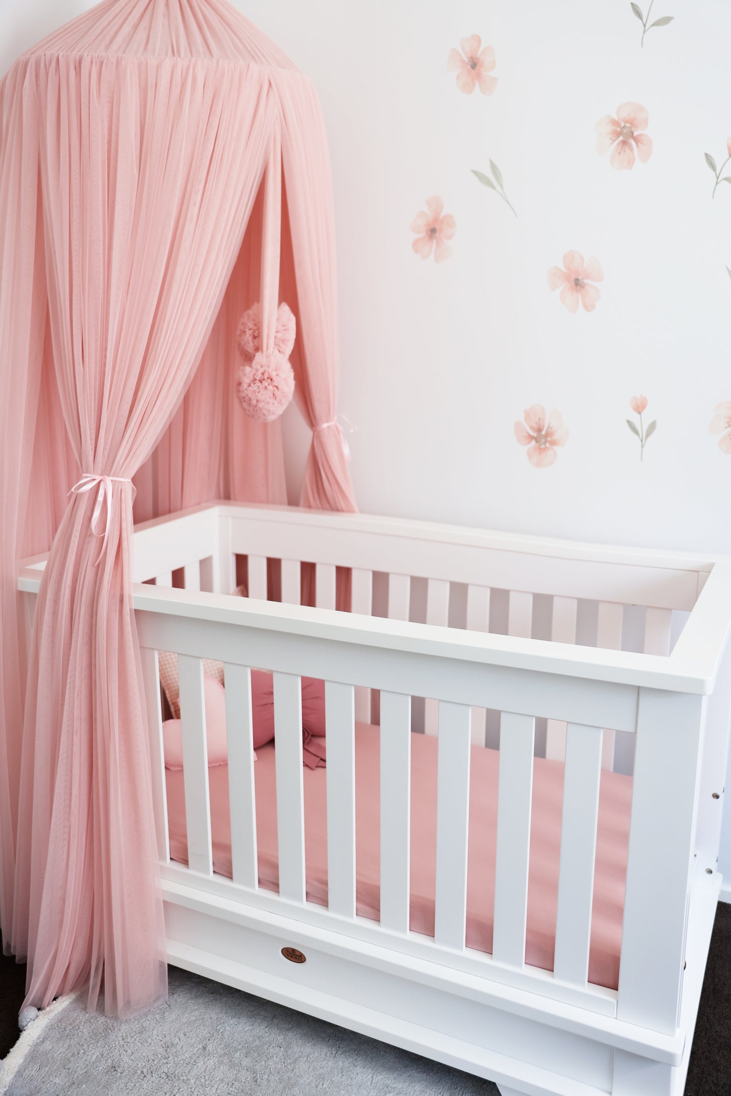 Jersey Cotton Fitted Cot Sheet - Rose