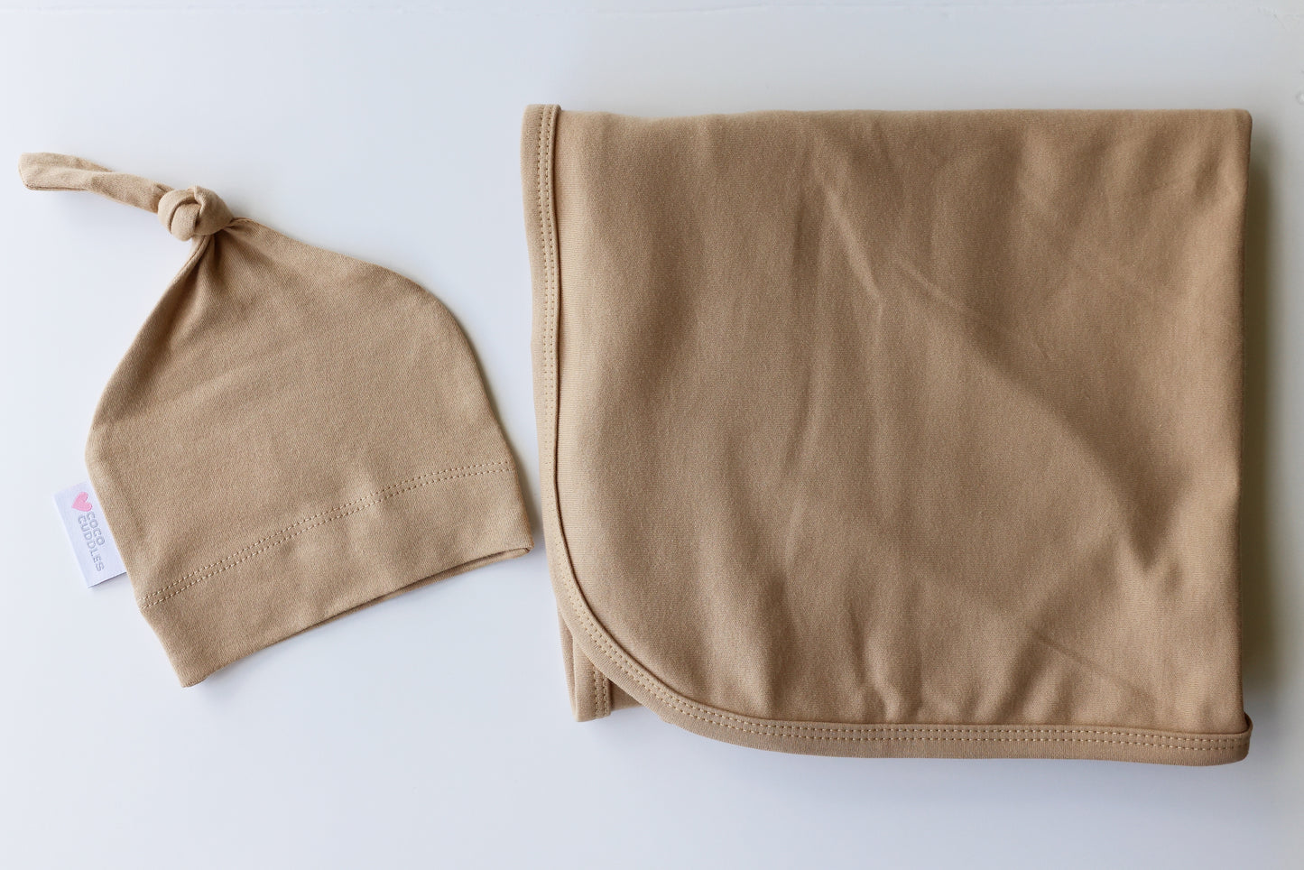 Jersey Swaddle & Matching Head Piece - Desert