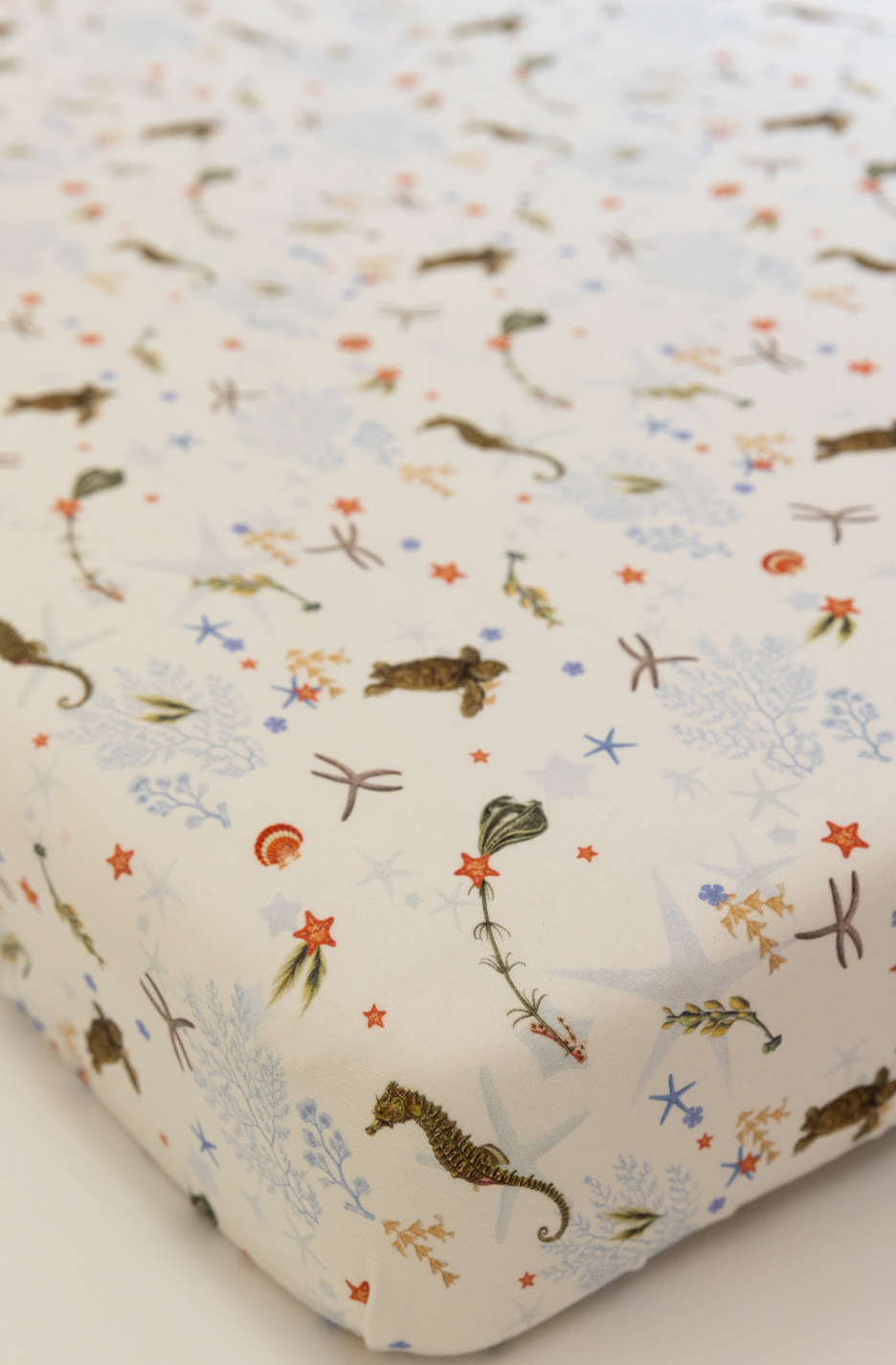 Jersey Cotton Fitted Cot Sheet - Sea Life